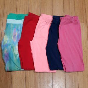 Girls Leggings, 5 Pair, Size 14